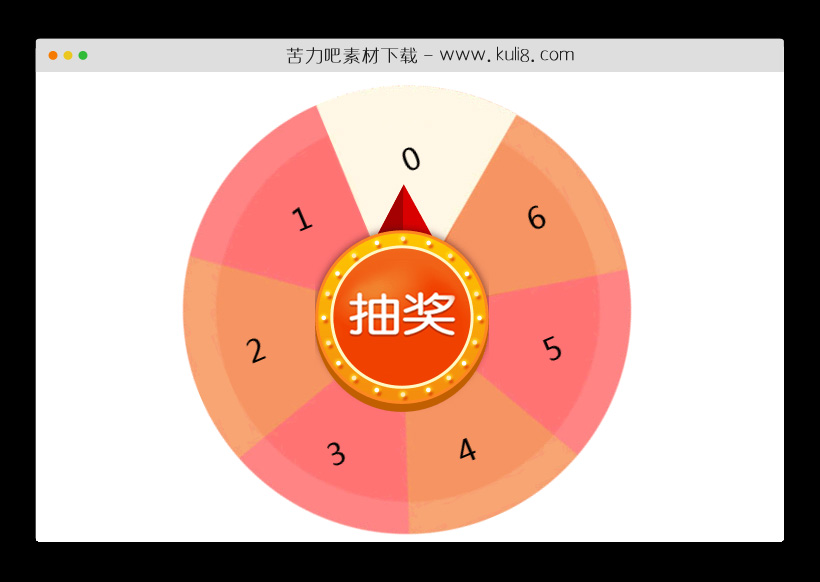 jquery大转盘数字抽奖转盘效果