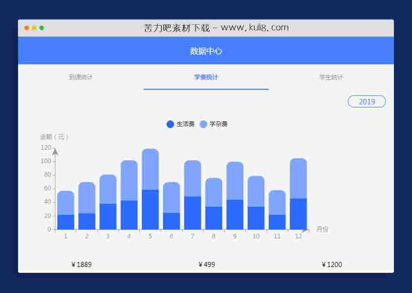 原生js手机端tab选项卡带数据统计图表展示特效