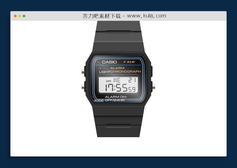 原生js模拟卡西欧钟表时间动画特效代码