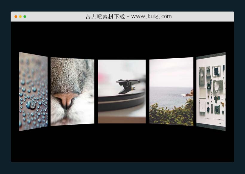 jquery支持触摸滑动图片集3D环绕旋转特效插件