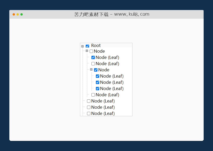 支持多层嵌套的tree树形菜单复选框特效代码
