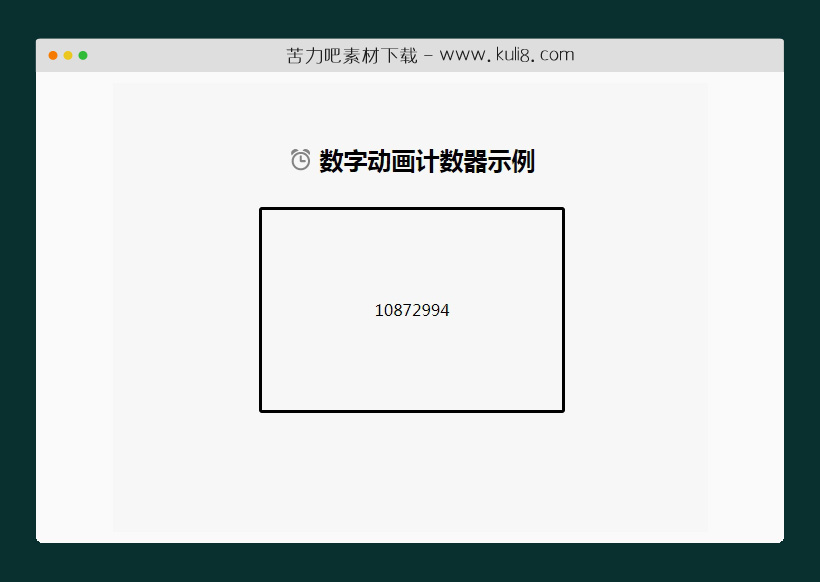 jquery轻量级数字动画计数器特效代码