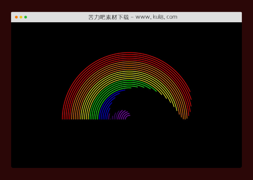 CSS3七色动感的彩虹动画特效代码