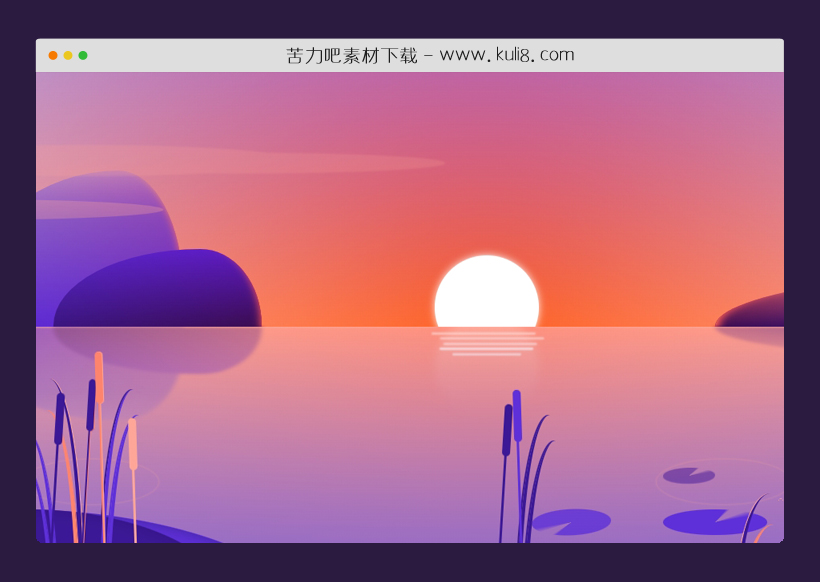 CSS3平静的湖面旭日东升动画特效代码