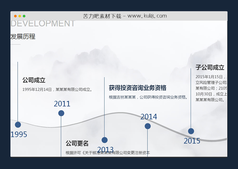 jquery swiper可触摸滑动发展历程时间轴