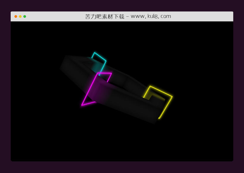 CSS3六边形霓虹灯旋转动画特效