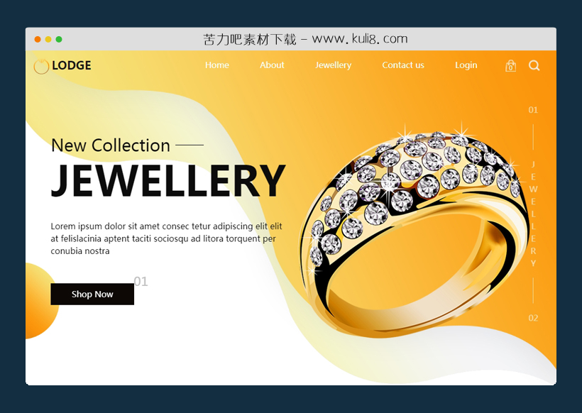 html5响应式珠宝首饰在线购物网站模板
