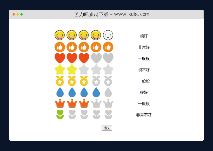 jquery支持多种图表的评论打分插件 