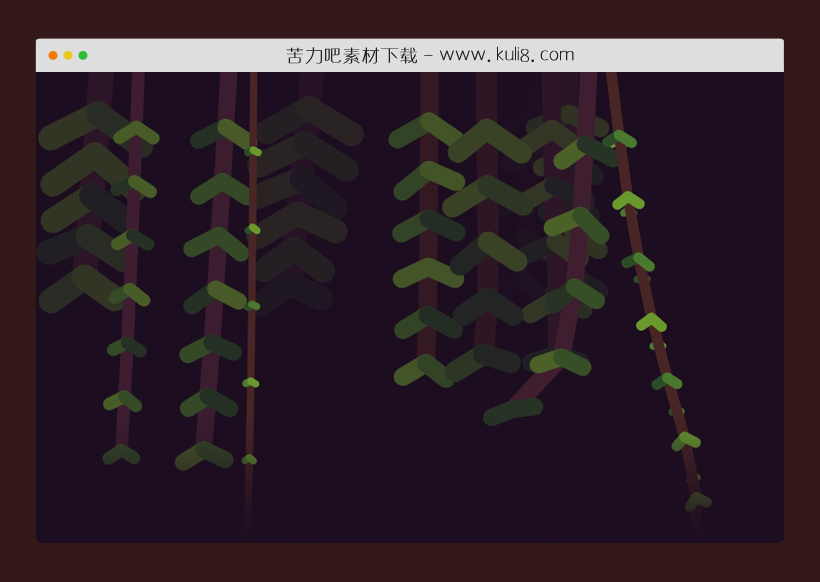 JS+CSS3柳枝随风飘摇交互动画特效