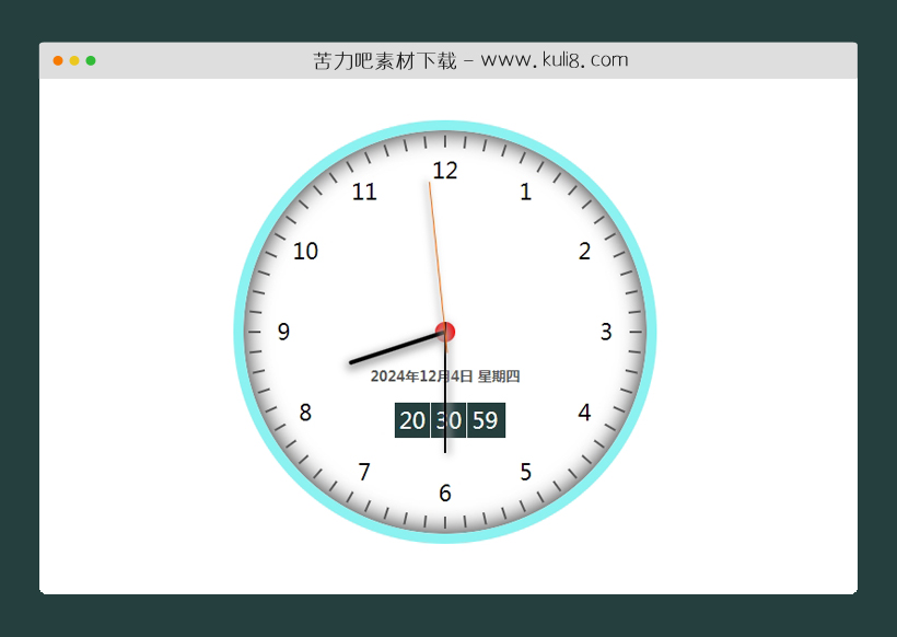 jquery+CSS3带数字时钟的圆盘时钟特效