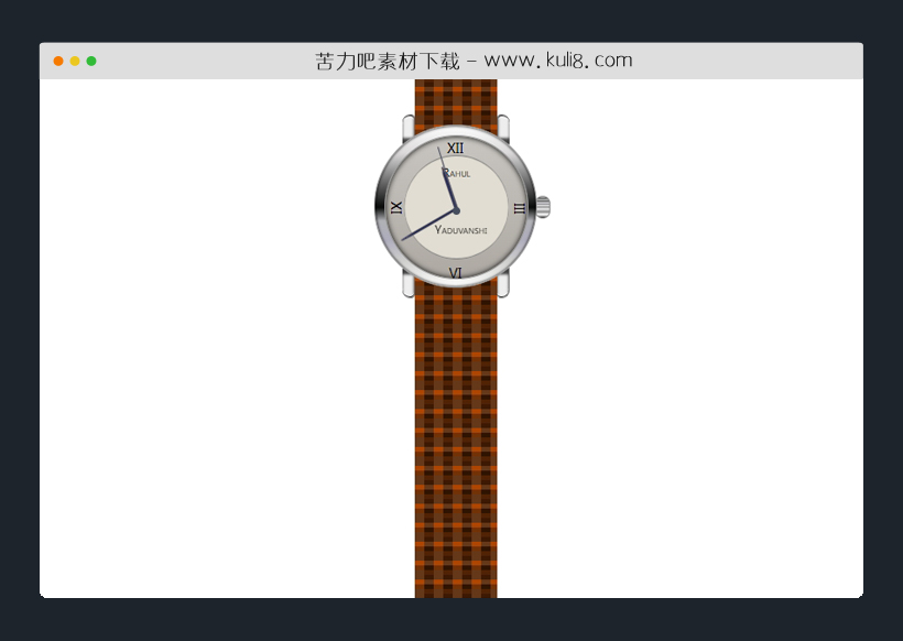 jquery+CSS3创建逼真的品牌手表在线时钟特效