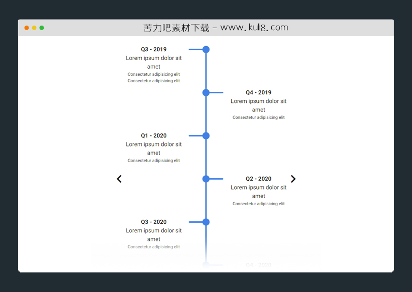 jquery可左右滚动切换的时间轴插件